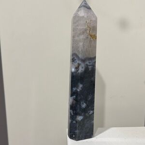 Gray and White Crystal Tower